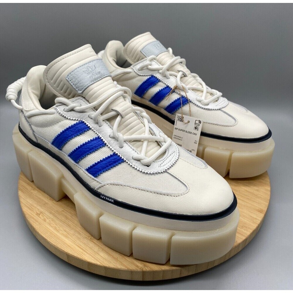Adidas Shoes Ivy Park Beyonce Super Sleek Platform White Blue GZ3890 Womens 11